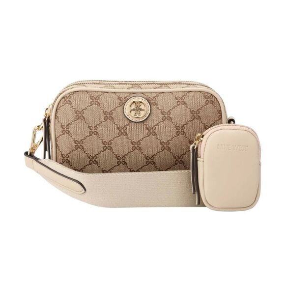 Nine WestAvaya Camera Crossbody Brown Bag Set - Picture 1 of 11